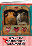 First Valentine’s Day as a Couple Guinea Pigs card