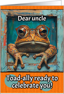 Uncle Happy Birthday Toad with Glasses card