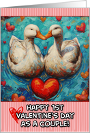 First Valentine’s Day as a Couple Ducks card