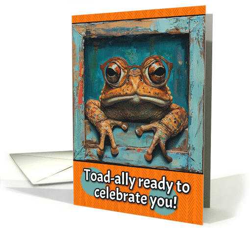 Happy Birthday Toad with Glasses card (1821844)