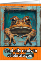 Happy Birthday Toad with Glasses card