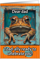 Dad Happy Birthday Toad with Glasses card
