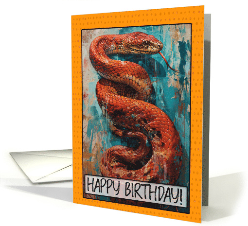 Happy Birthday Chinese Zodiak Year of the Snake card (1822628)