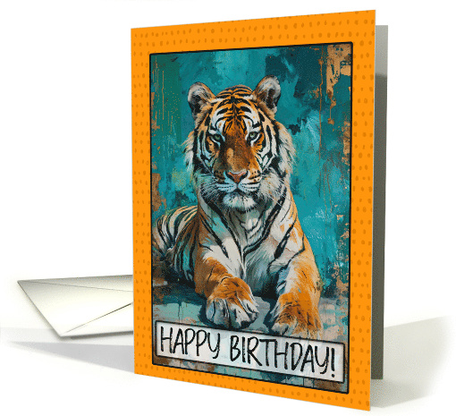 Happy Birthday Chinese Zodiak Year of the Tiger card (1822630)