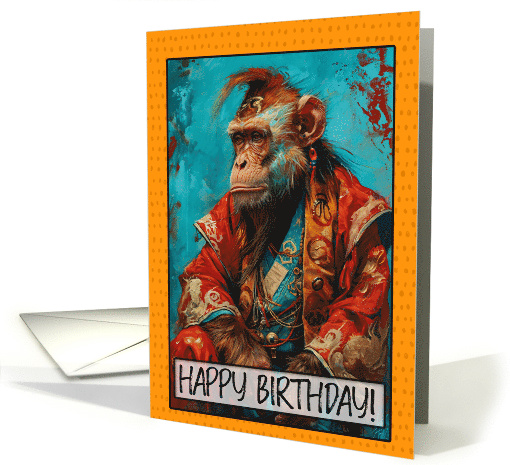 Happy Birthday Chinese Zodiak Year of the Monkey card (1822640)