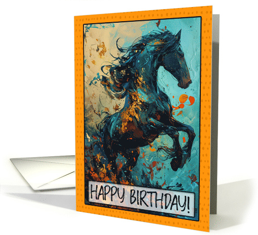 Happy Birthday Chinese Zodiak Year of the Horse card (1822642)