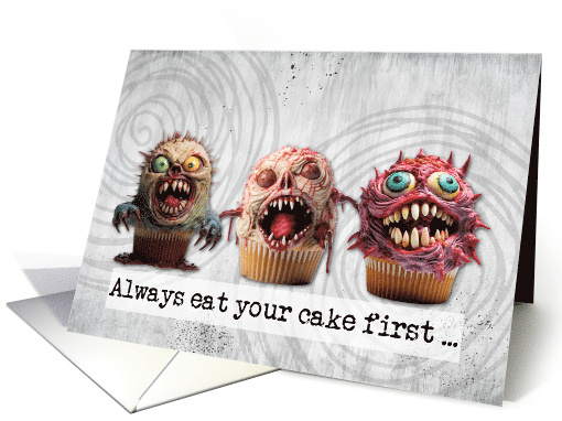 Happy Birthday Zombie Cupcakes card (1823306)