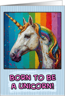 Happy Birthday Rainbow Unicorn card