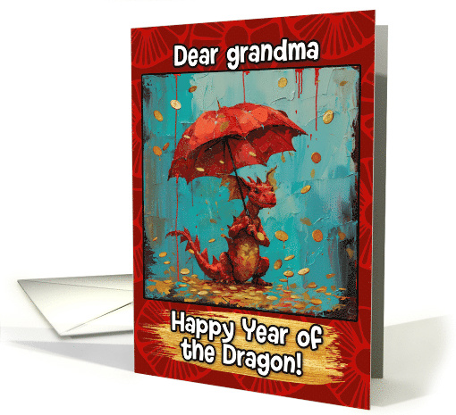 Grandma Happy Year of the Dragon Coin Rain Dragon card (1824604)