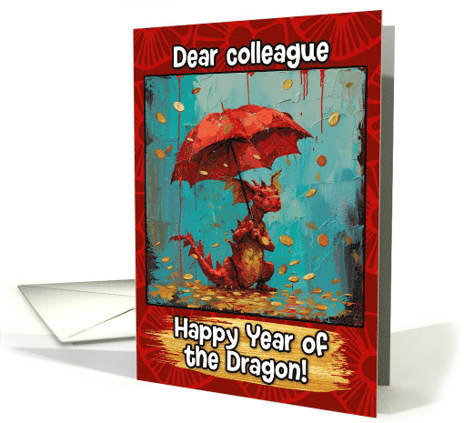 Colleague Happy Year of the Dragon Coin Rain Dragon card (1824654)