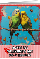 First Valentine’s Day as a Couple Parakeets card