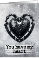 Dark Goth Heart card