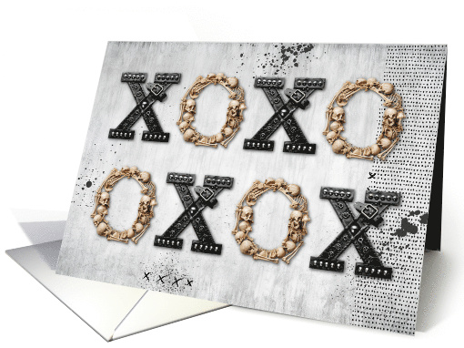 XOXO Love and Kisses Goth Style card (1825036)