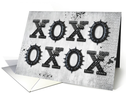 XOXO Love and Kisses Goth Style card (1825038)