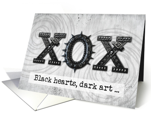 XOXO Love and Kisses Goth Style card (1825040)