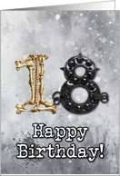 18 Years Old Happy Birthday Goth Style card
