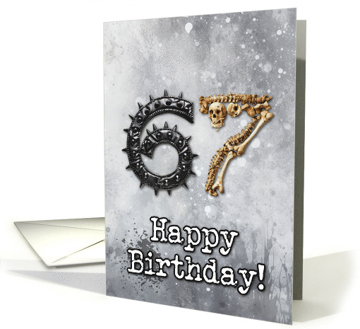 67 Years Old Happy Birthday Goth Style card (1825156)