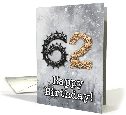 62 Years Old Happy Birthday Goth Style card (1825168)