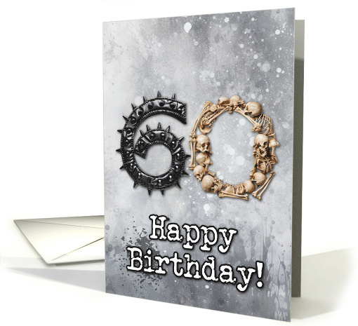 60 Years Old Happy Birthday Goth Style card (1825174)