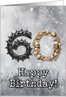 60 Years Old Happy Birthday Goth Style card