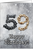 59 Years Old Happy Birthday Goth Style card