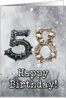 58 Years Old Happy Birthday Goth Style card