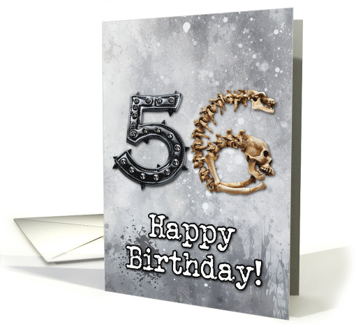 56 Years Old Happy Birthday Goth Style card (1825186)