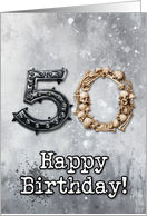 50 Years Old Happy Birthday Goth Style card