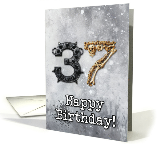 37 Years Old Happy Birthday Goth Style card (1825238)