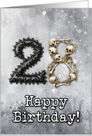28 Years Old Happy Birthday Goth Style card