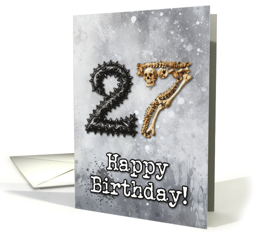 27 Years Old Happy Birthday Goth Style card (1825268)
