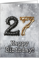 27 Years Old Happy Birthday Goth Style card