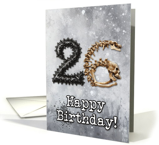 26 Years Old Happy Birthday Goth Style card (1825272)