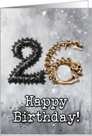 26 Years Old Happy Birthday Goth Style card