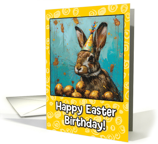 Easter Birthday Bunny and Eggs card (1825796)