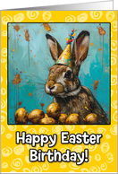 Easter Birthday Bunny and Eggs card
