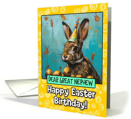 Great Nephew Easter Birthday Bunny and Eggs card (1825866)