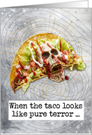 Halloween Zombie Taco card