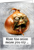 Halloween Zombie Onion card