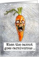 Halloween Zombie Carrot card