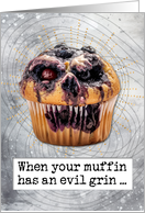Halloween Zombie Muffin card