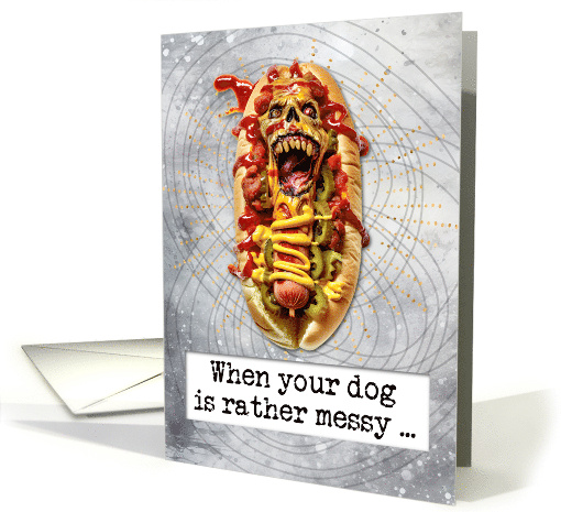 Halloween Zombie Hot Dog card (1826244)