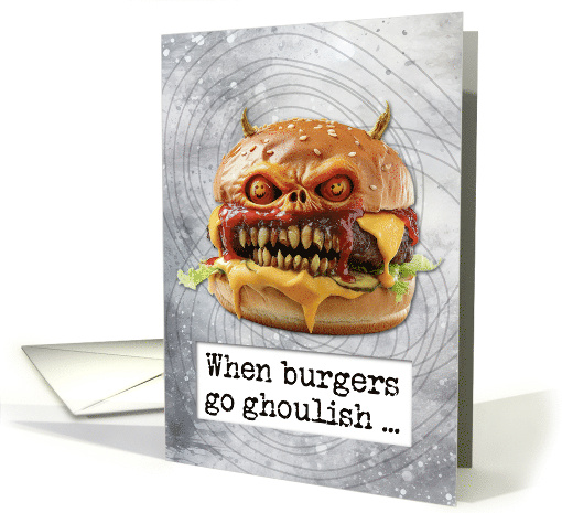 Halloween Zombie Hamburger card (1826246)