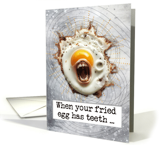 Halloween Zombie Fried Egg card (1826252)