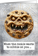 Halloween Zombie Cookie card