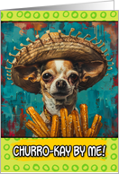 Cinco de Mayo Chihuahua with Churros card