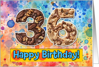 36 Years Old Happy Birthday Cake card