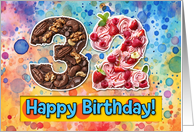 32 Years Old Happy Birthday Cake card