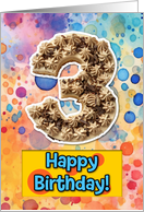 3 Years Old Happy Birthday Cake card