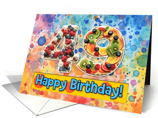 49 Years Old Happy Birthday Cake card (1826764)